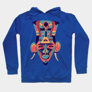 Retro Triad African Mask 6 Hoodie